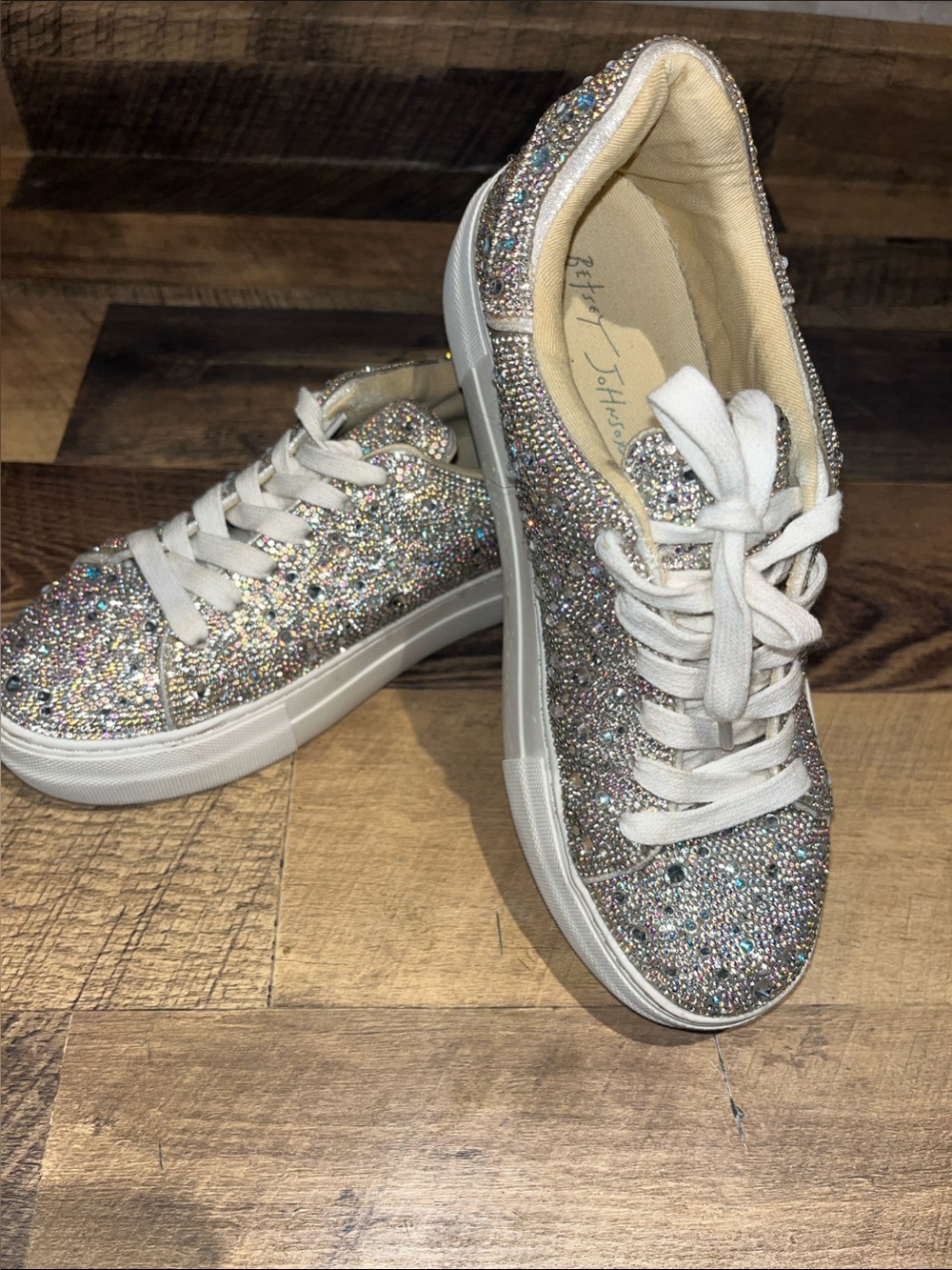 Betsey Johnson Suton Bling Rhinestone platforms